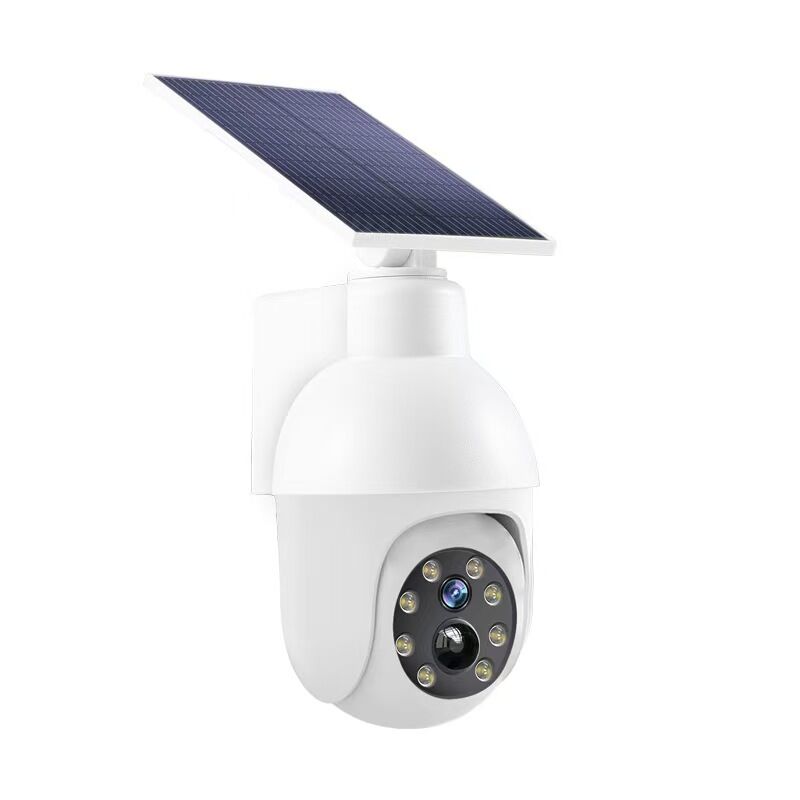 Solar sensor simulation camera light - No real monitoring function, simulated appearance design, smart sensor lighting, for outdoor security warning purposes