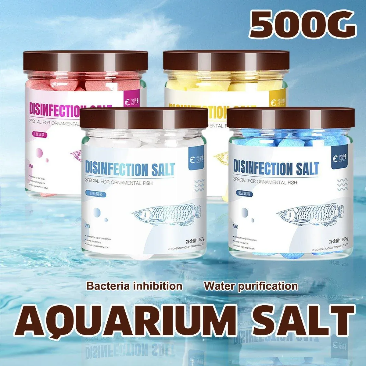 Aquarium Sea Salt Water Treatment Universal Powder For Fish Tank Purification - White — image 2