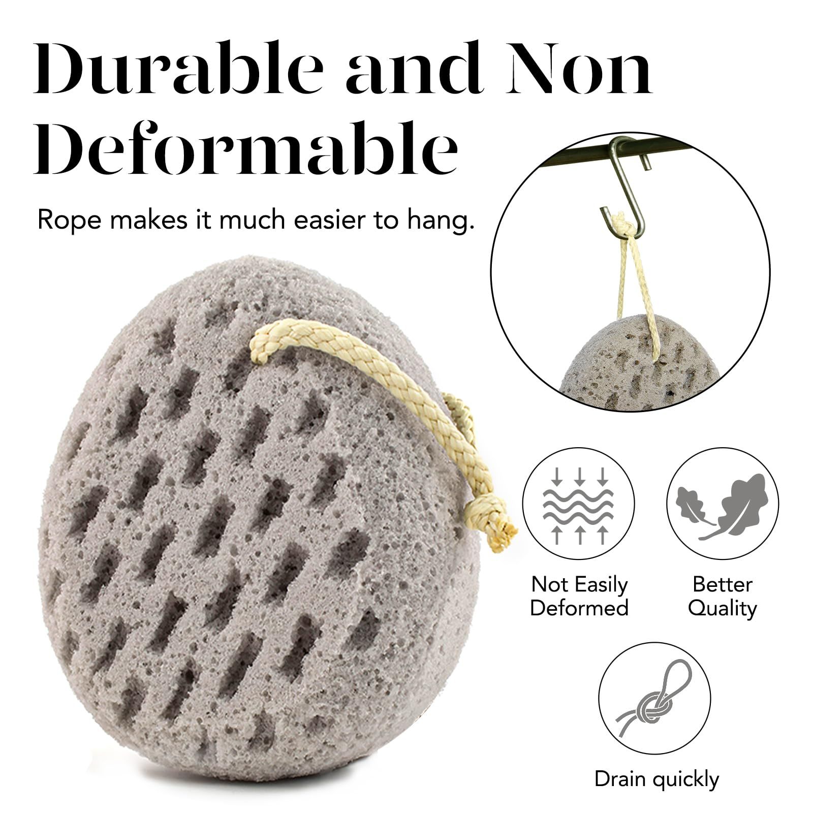 Bath Sponge, Sponge Loofah Body Scrubber, Shower Pouf Cleaning Loofahs Sponge, Shower Use Sponge (2 pes) โ image 4