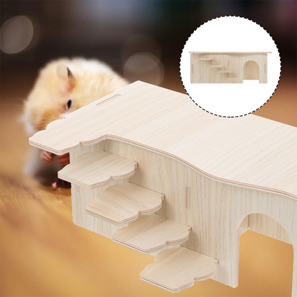 Multi-Storey Small Animal Mechanism Wooden House Small Pets Exercising Toy Wooden Cage Tube Toy Hamster Maze Toy Dwarf Hamsters — image 4