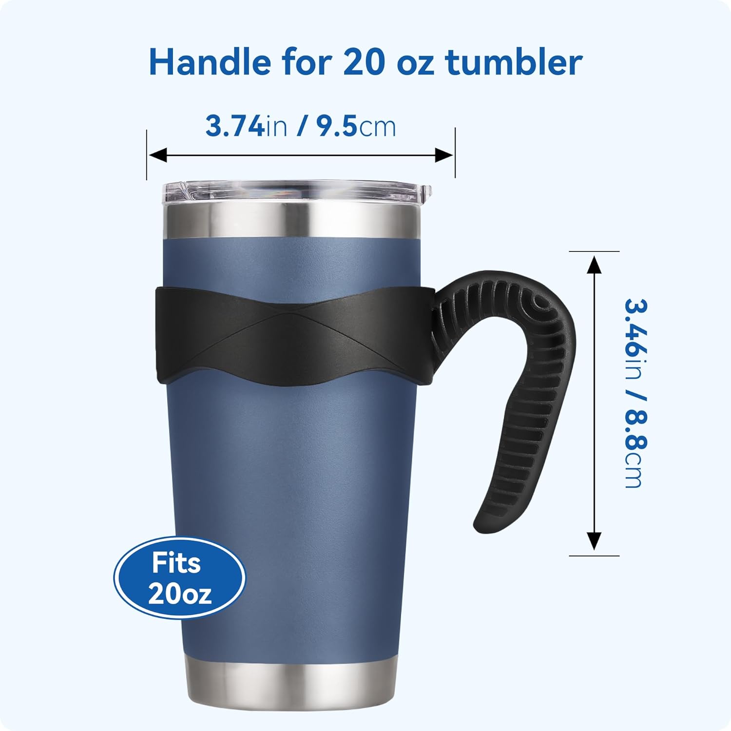 Activity Tumbler Handle for YETI Rambler 20 oz,Anti Slip Travel Mug Grip Cup Holder for Sumwill, Ozark Trail,Sic and More 20OZ Mugs, BPA FREE — image 6