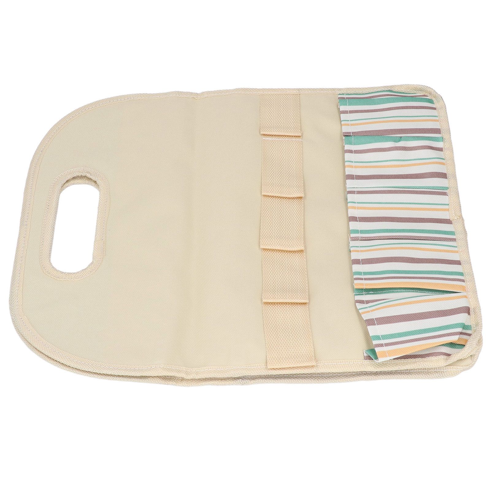 Garden Tool Bag Garden Tote Storage Bag with Multi Pockets Home Organizer for Indoor and Outdoor GardeningKhaki Stripe Stitching โ image 5