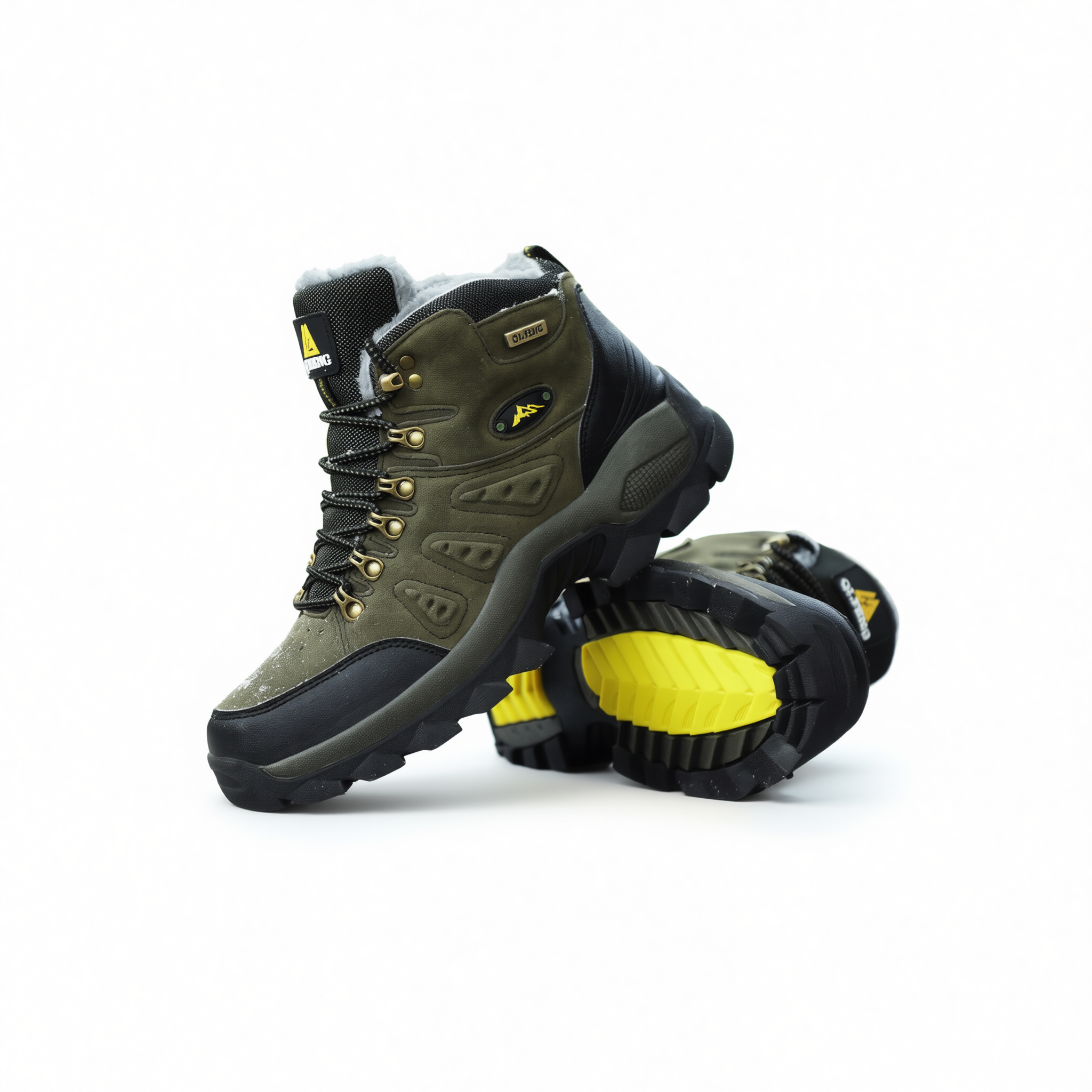 QIFENG Winter High-top Snow Boots Cotton Warm Leather green cotton shoes 42 โ image 3