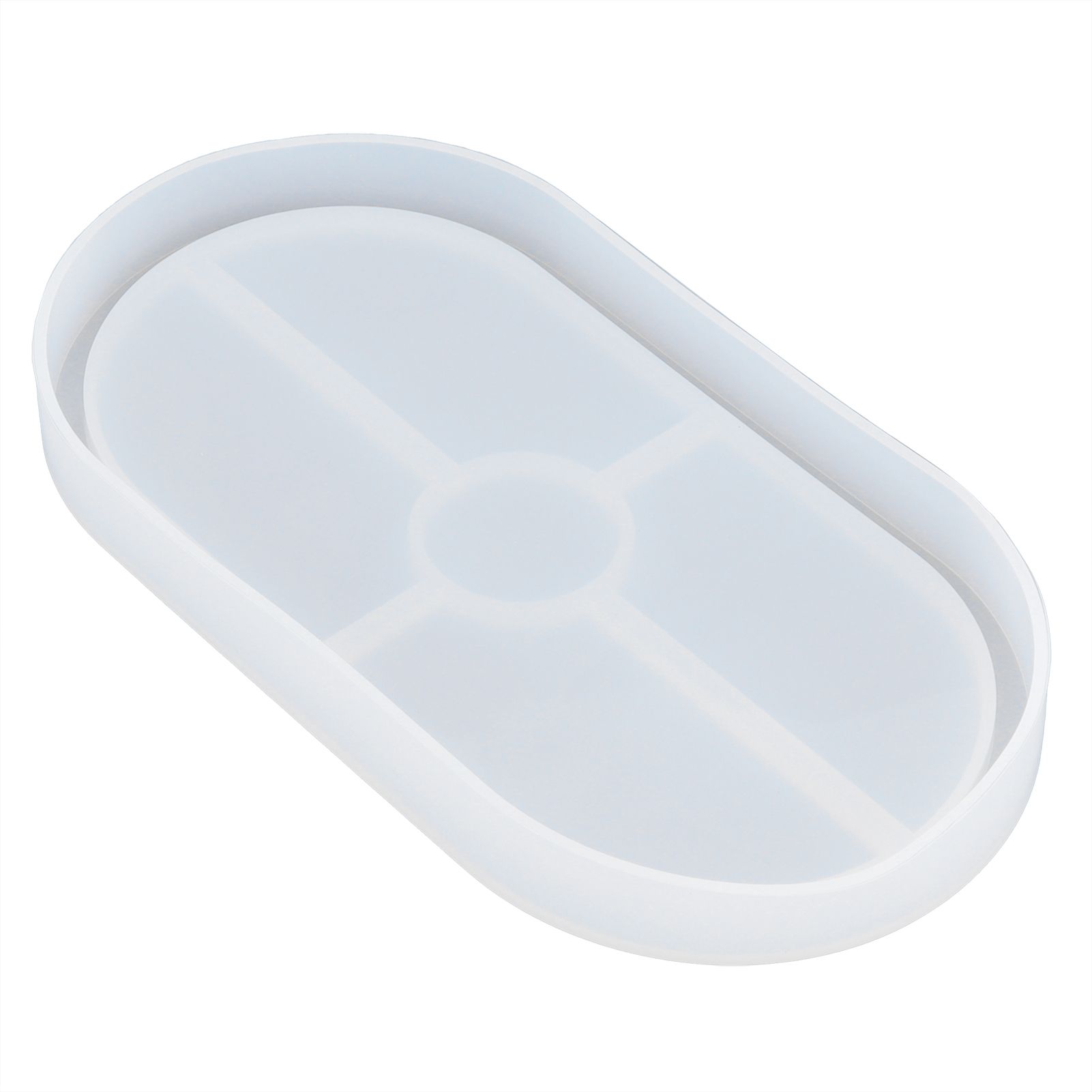 DIY Silicone Mold Oval Crystal Epoxy Resin Tea Coaster Mold for Home Kitchen Bakery — image 5