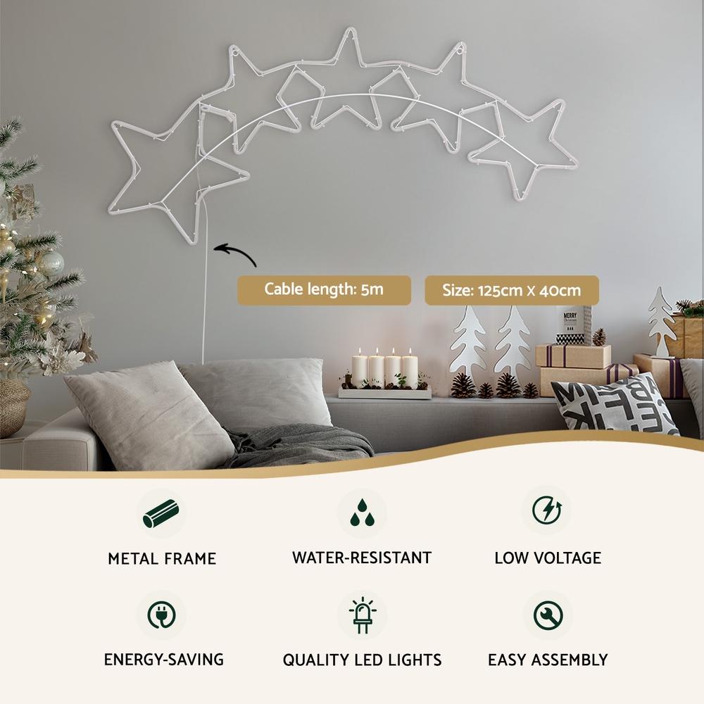 1.25M Christmas Lights Motif 560 LED Rope Light Outdoor Decoration Jingle Jollys โ image 4