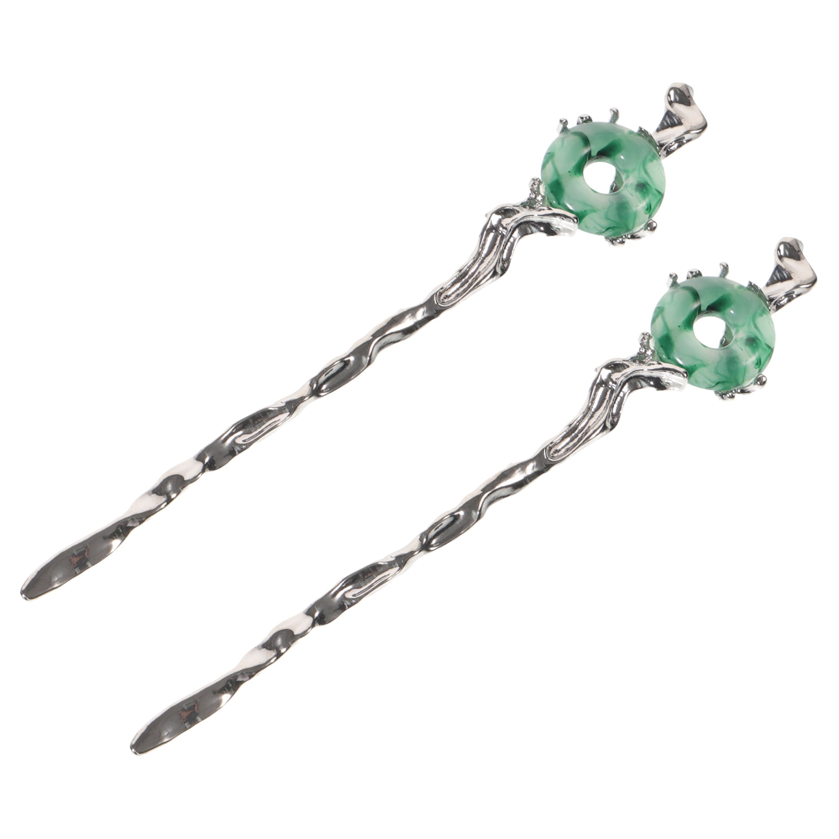 2pcs Silver Hair Chopstick Vintage Hair Sticks Women for Night Out and Recital — image 4