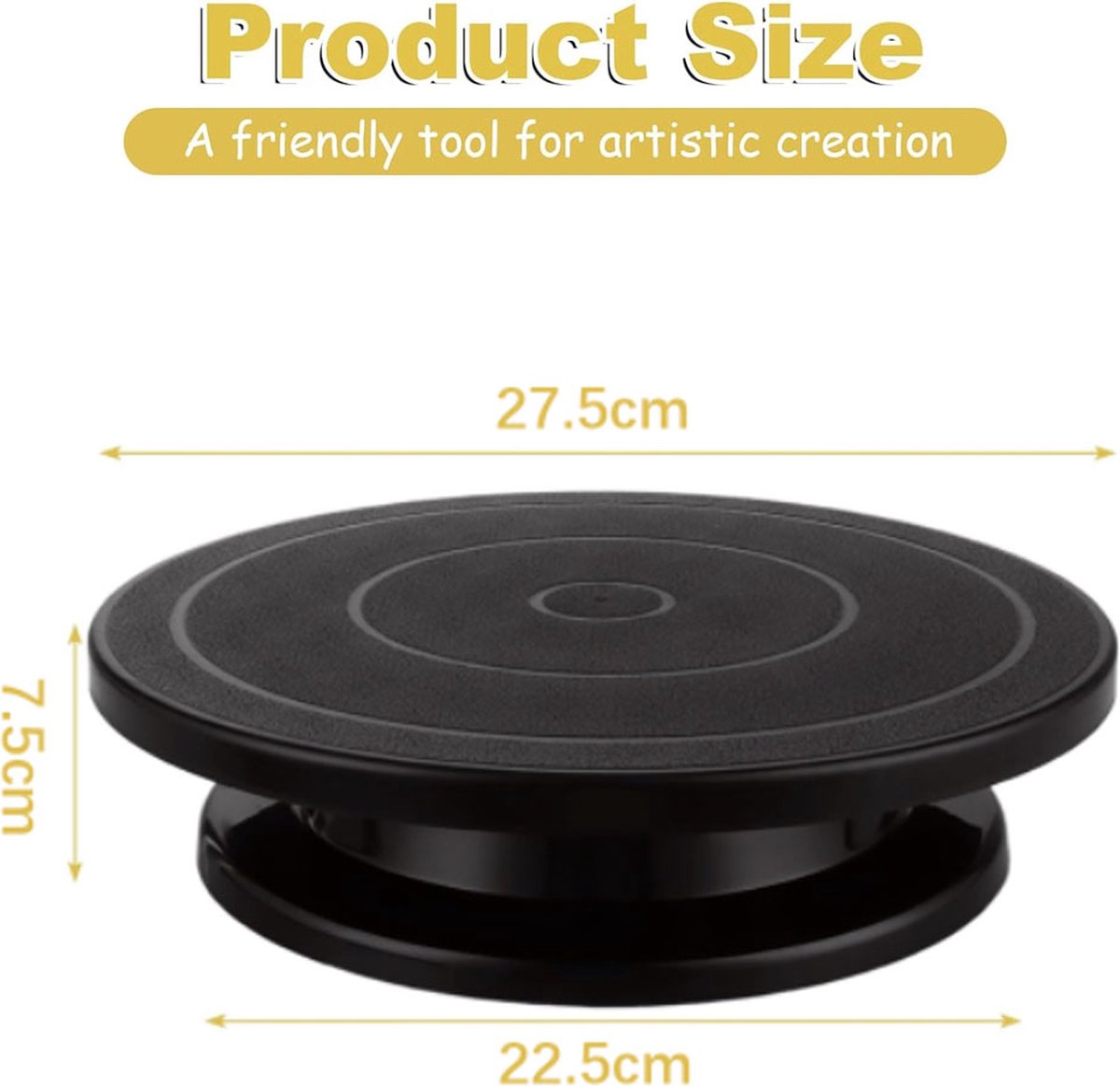 Rotating Cake Stand - Cake Turntable - Cake Stand with Base - Cake Dish - Cake Plate - Cake Stand - ø 28cm - Turntable - Anti-Slip - Cake Decoration - Baking — image 5