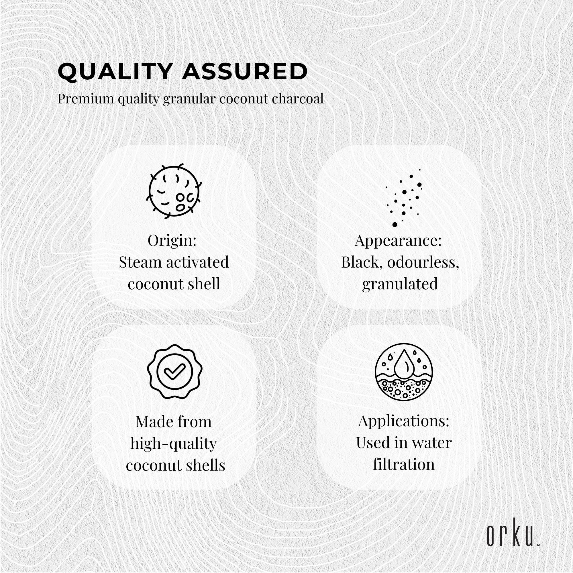 Orku 5Kg Granular Activated Carbon GAC Coconut Shell Charcoal Filtration Media — image 6