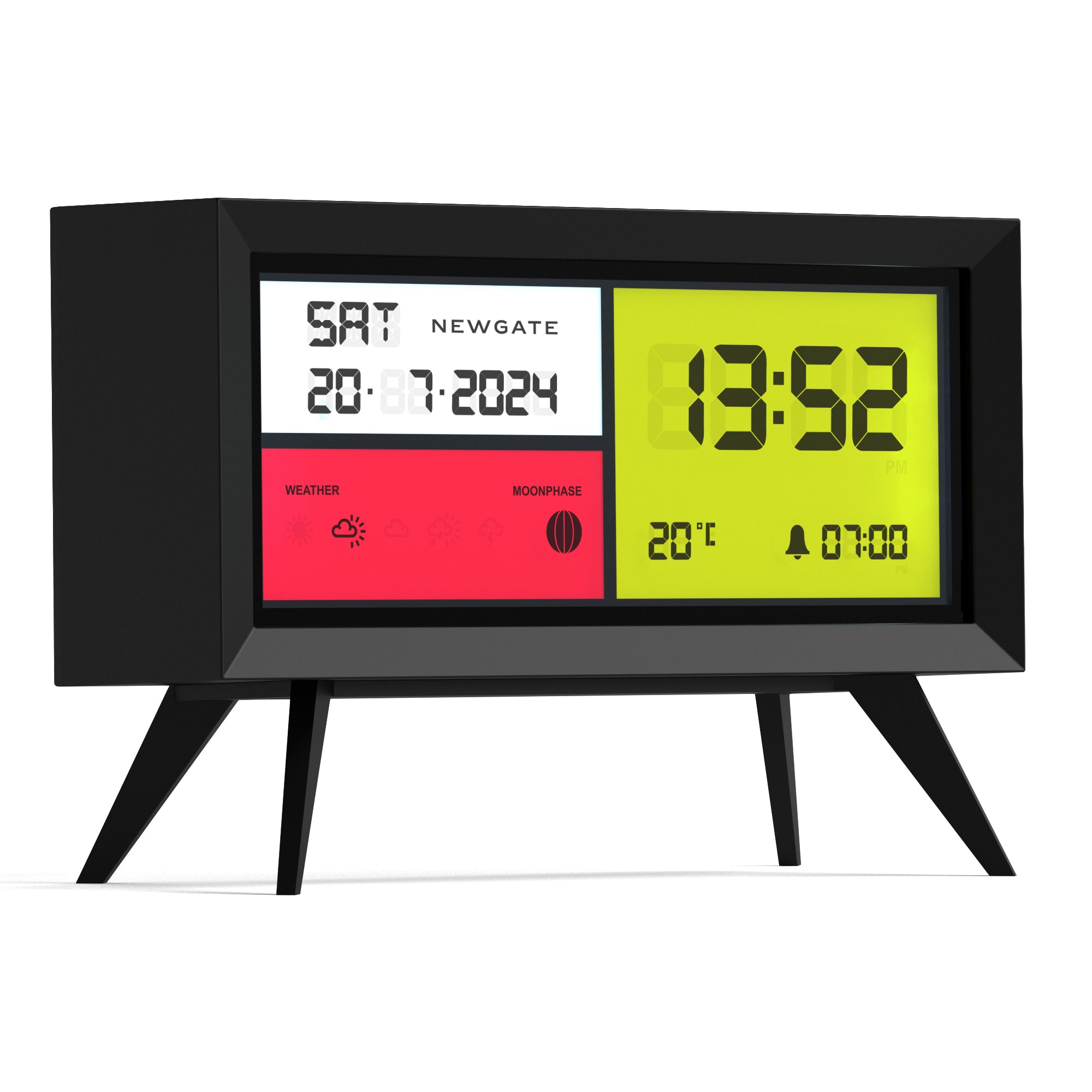 Newgate Spectronoma Lcd Alarm Clock Matte Black — image 2