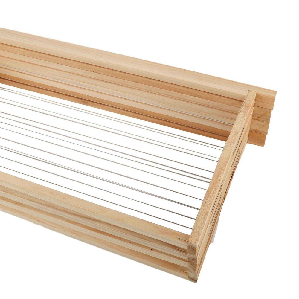 10x Wire Beehive Frame Assembled Wood Steel Unwaxed Deep Hive Frames Beekeeping — image 3