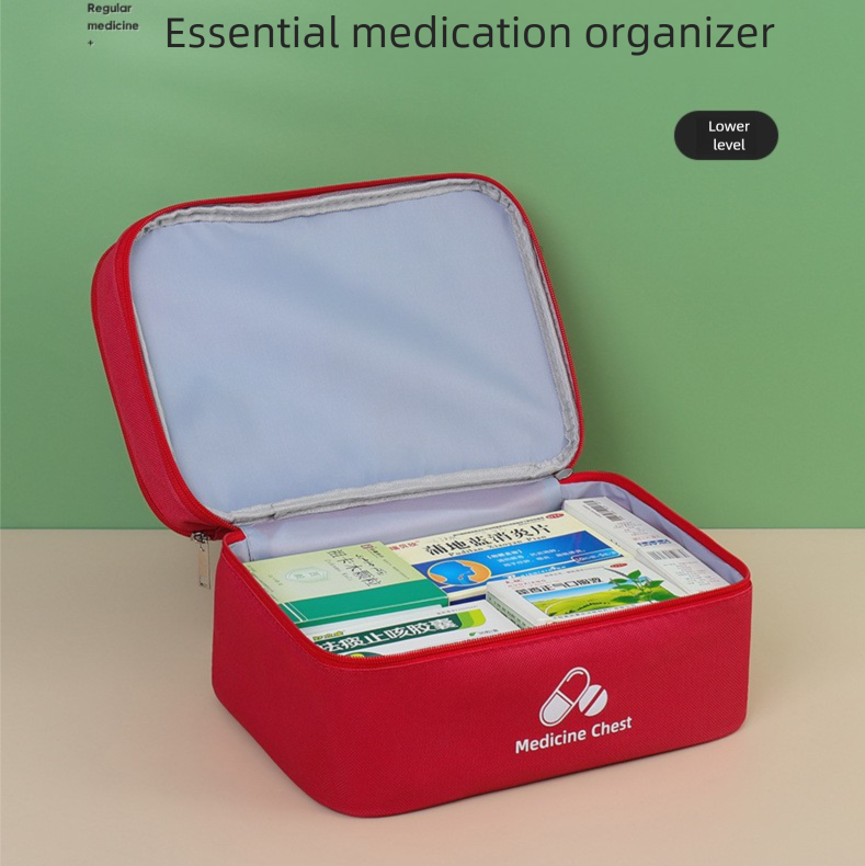 Green Compact Double-Layer Medicine Storage Case β Portable First Aid Organizer for Home, Travel & Emergency Use β image 4