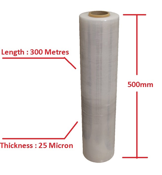 Moofer Premium Pallet Stretch Wrap 500mm x 300m x 25um Clear (4 Packs) โ image 2