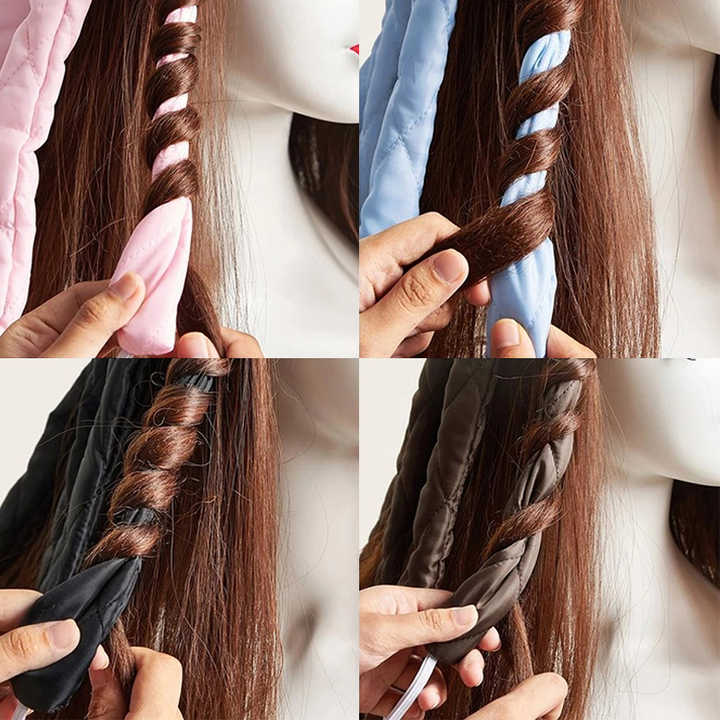 Pink Heatless Octopus Hair Curlers 2-Pack - 50cm Soft Fabric Curling Rods for Effortless, Damage-Free Curls — image 5