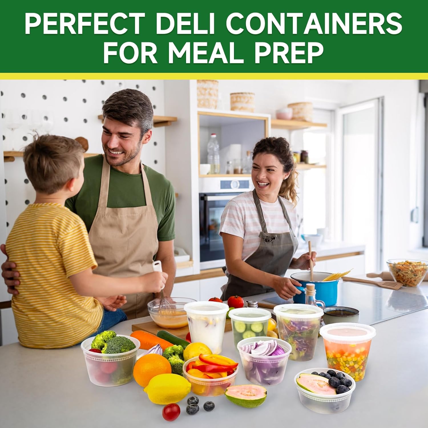 50 Set 32 oz Deli Containers with Lids, Leak-Proof BPA Free Plastic Take Out Bowls, Food Storage for Takeout Meal Prep Storage, Freezer, Microwave & Dishwasher — image 6