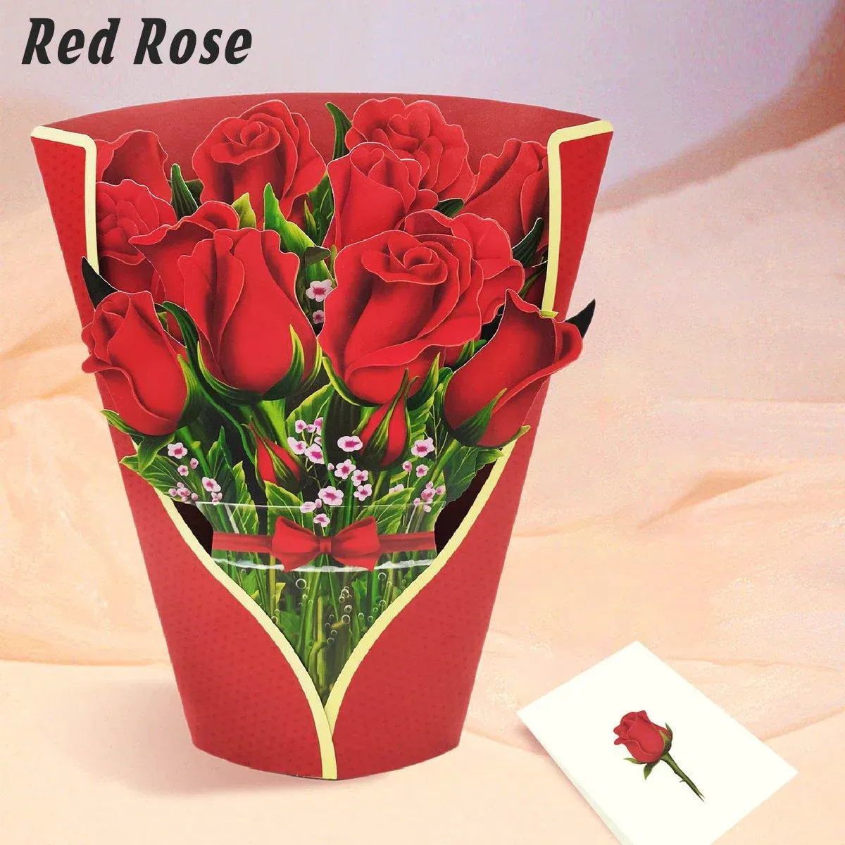 New Style 3D Pop Up Cards Paper Flower Bouquet Greeting Card for All Occasions - Flower Butterfly โ image 5