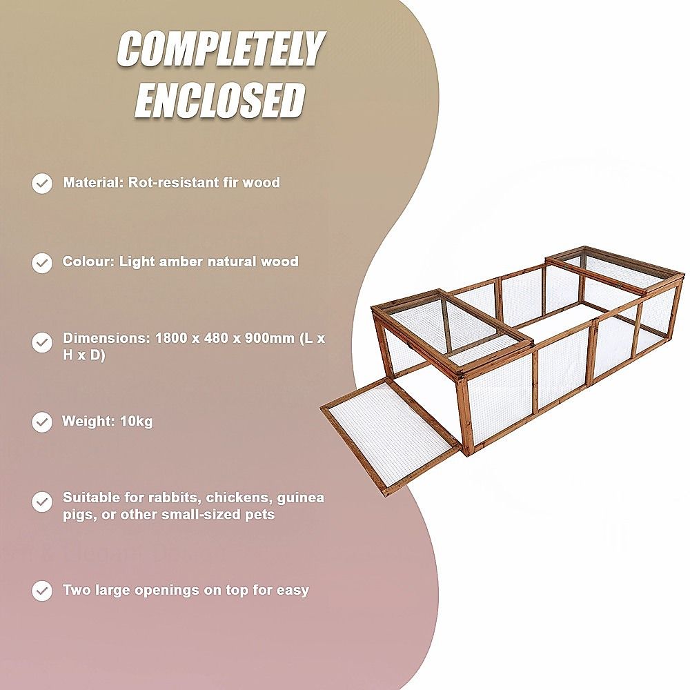 Chicken coop LARGE Run Guinea Pig Cage Villa Extension Rabbit hutch house pen — image 5