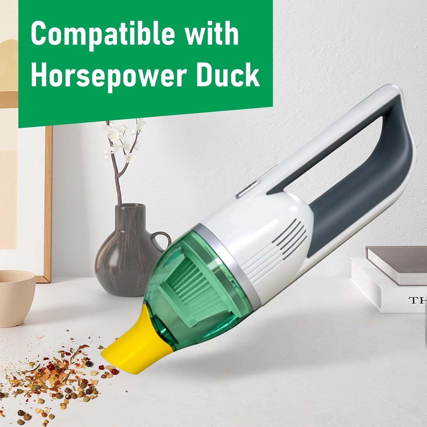 Replacement HEPA Filters Compatible with Horsepower Duck Vacuum Cleaner as Seen on TV, 6-Pack High-Efficiency Filtration, Washable Filters Compatible with — image 2