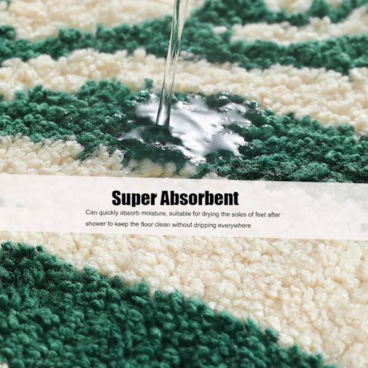 Non-slip bath mat - Indoor/outdoor living room - kitchen - bedroom non-slip - bath mat - soft and absorbent bath mat (40 × 60cm) — image 4