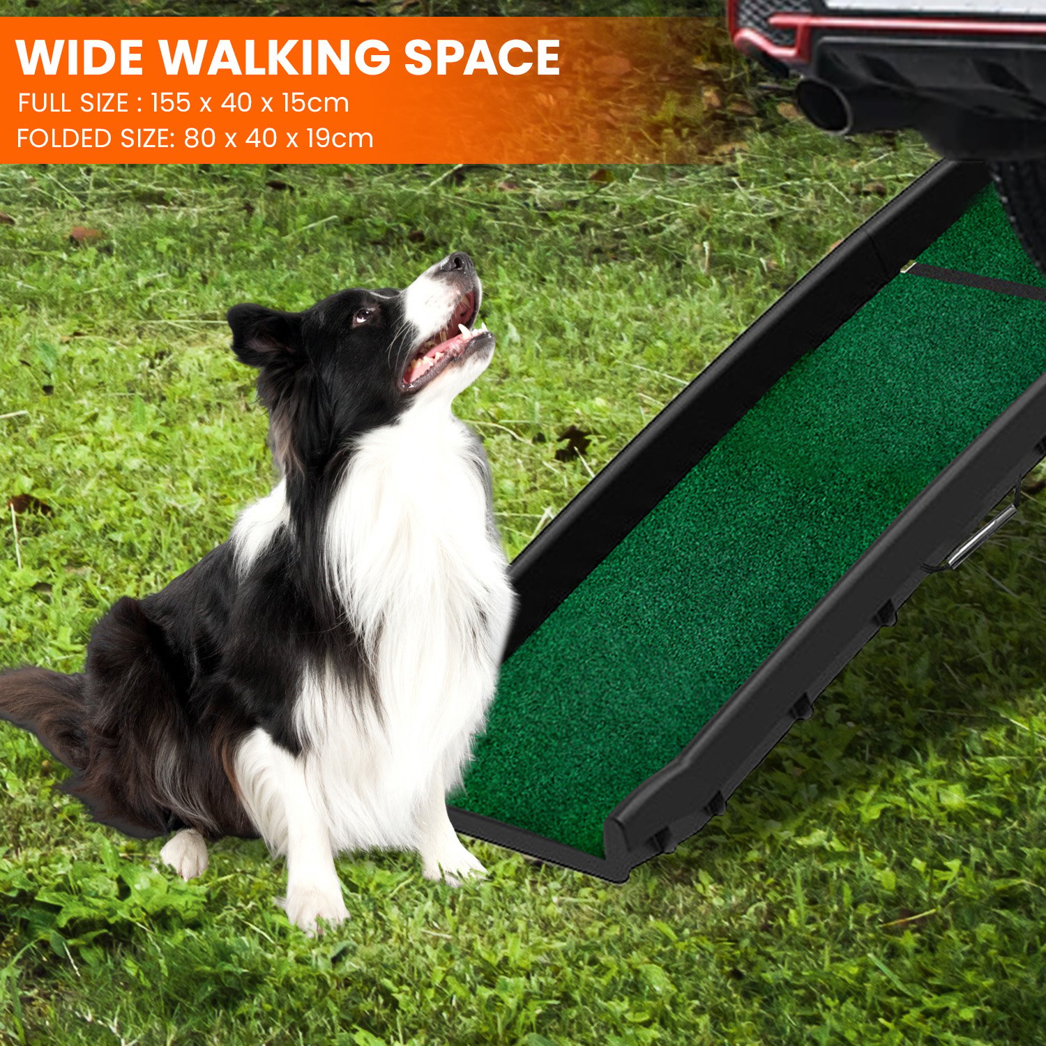 Furtastic Foldable Dog Ramp with Poly-Grass Grip Surface Non-Slip UV Protection โ image 4