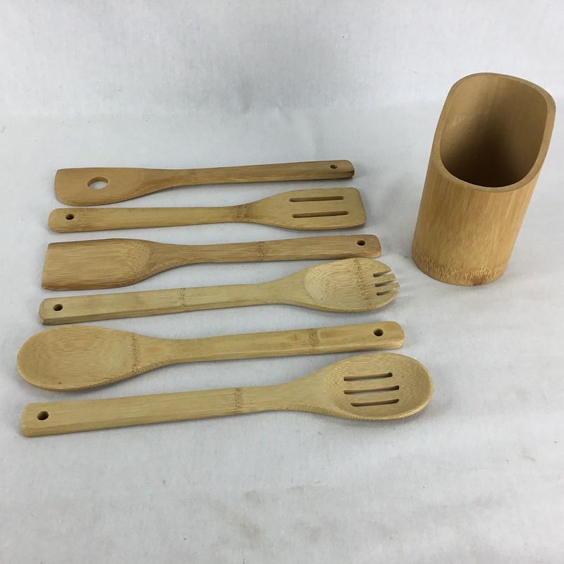 Bamboo Utensil Set Xiao Zhuyang 5 Piece Kitchen Tools Oval colander 30*6*2.5