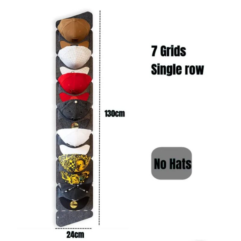 Hat Storage Hanging Bag Baseball Cap Storage Artifact Display Multi-layer Grid Daily Household Hanging Door Back Wall Felt Hanging — image 5