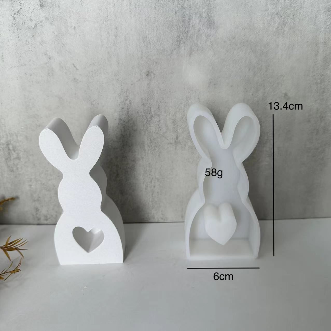 2PCS 3D Gypsum Resin Molds Rabbit Epoxy Mold Animal Pattern Candle Resin Mould for DIY Craft Home Decoration — image 3