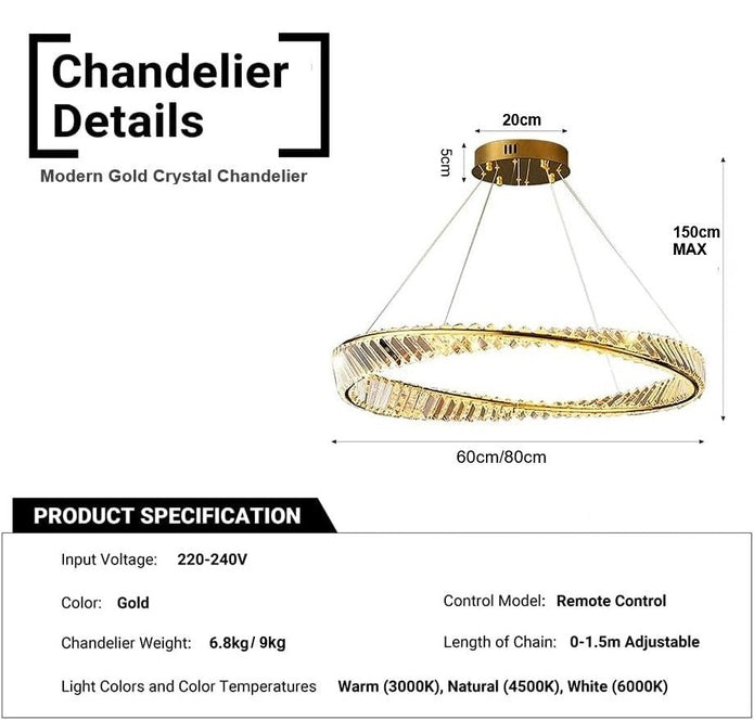 BAMDECOR C3342/1 Modern Crystal Chandeliers Lighting Fixtures Contemporary Wave Chandelier Lighting Fixtures Crystal Pendant Ceiling Lights for Living Room — image 6