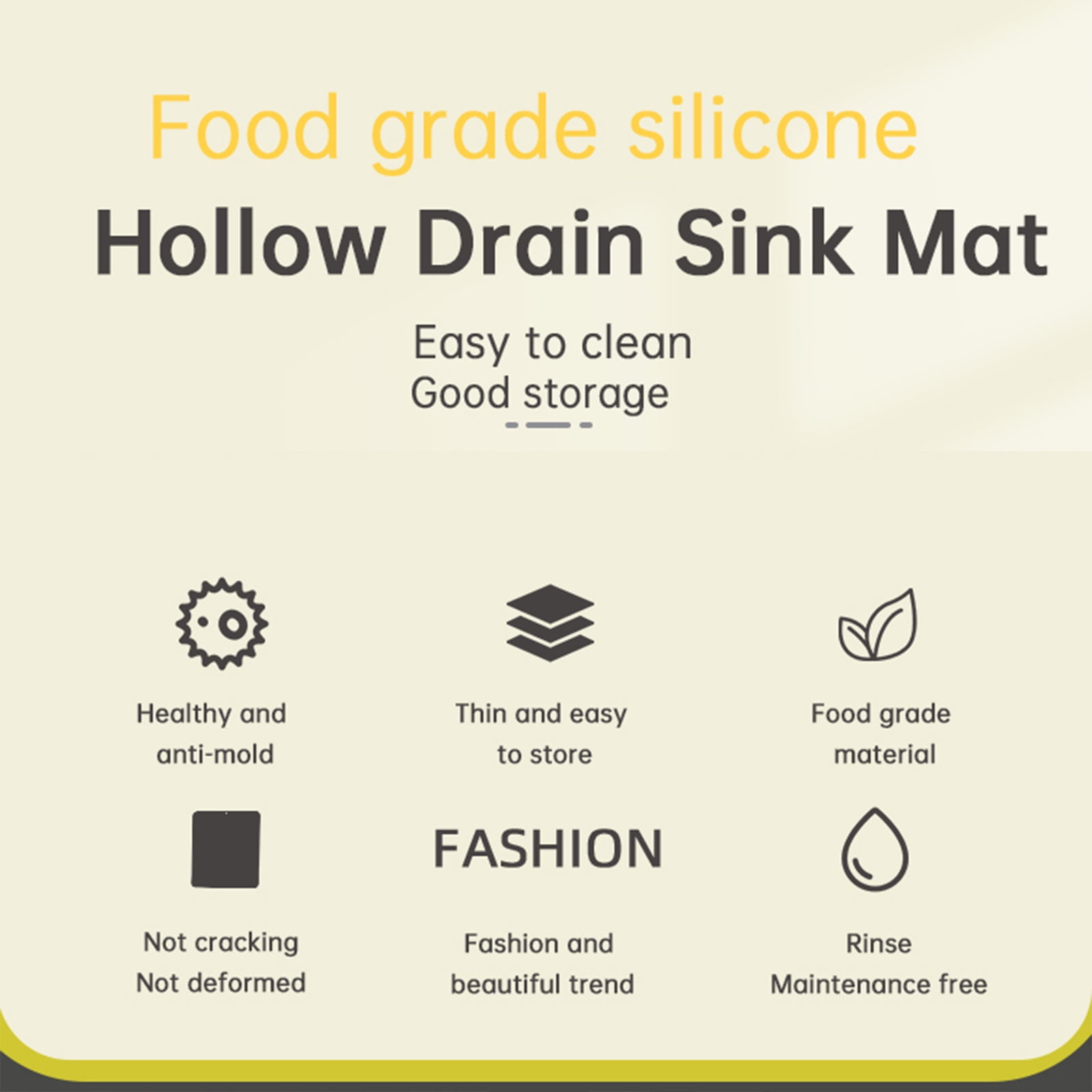 Sink Protectors for Kitchen Sink, Silicone Kitchen Sink Mat, 13.6" x 15.6" Sink Mat Protects Sink from Stains, Damage, Scratches, Dishwasher Safe Sink Grids โ image 4