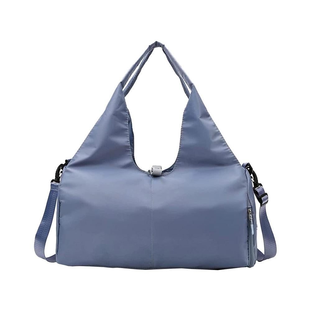 Gym Tote Bag with Shoe Compartment and Wet Dry Storage Pockets for Women Travel Duffel Bag Yoga Gym Bags with Yoga Mat Holder -Blue — image 5