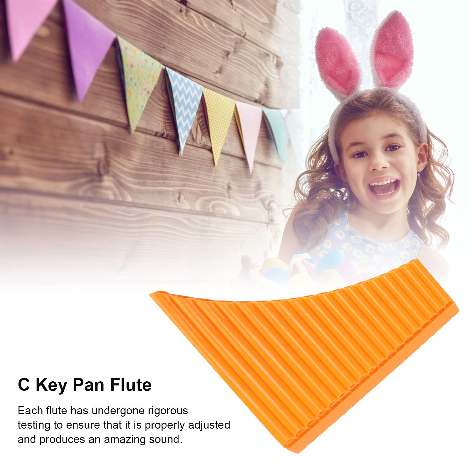18 Pipes C Key Pan Pipes Instrument with Cardboard Carrying Bag for Children Adults Beginners Teaching Staff — image 3