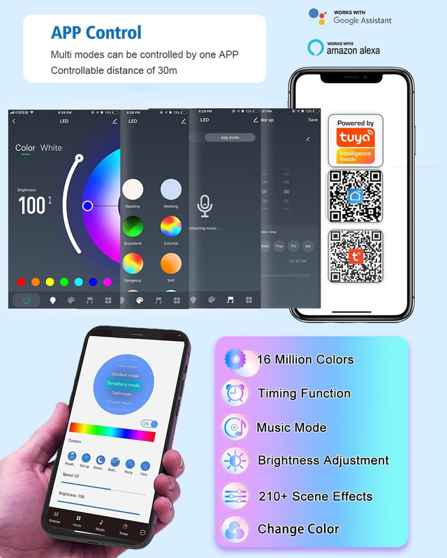 10 Pack Hexagon LED Wall Lights, Smart RGB Honeycomb Lights with APP & Voice Control, Music Sync Modular LED Panels for Gaming Room, Bedroom & Home â image 3