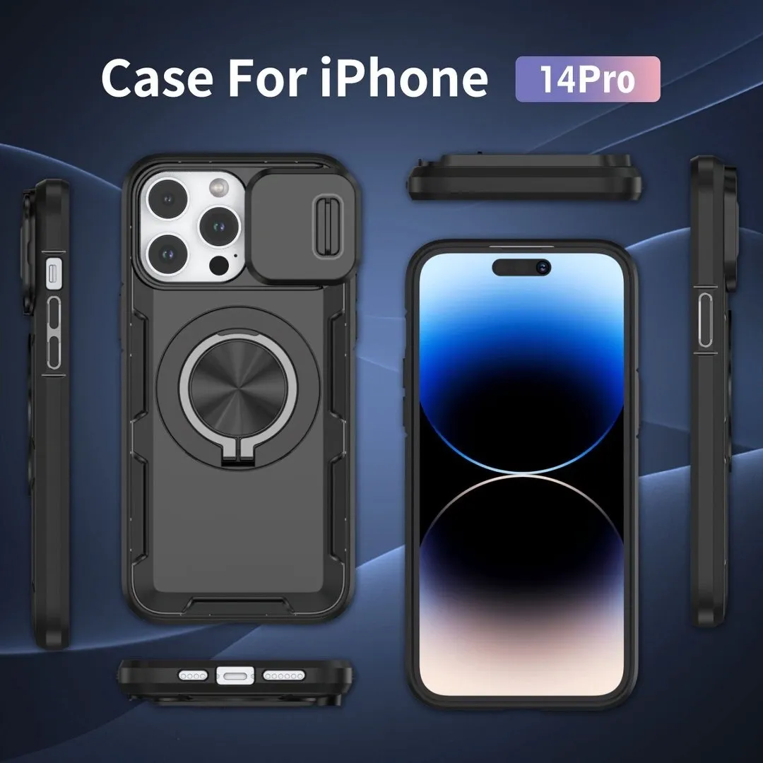 2-in-1 Magnetic Sliding Lens Case, Black for iPhone 14 Pro — image 4