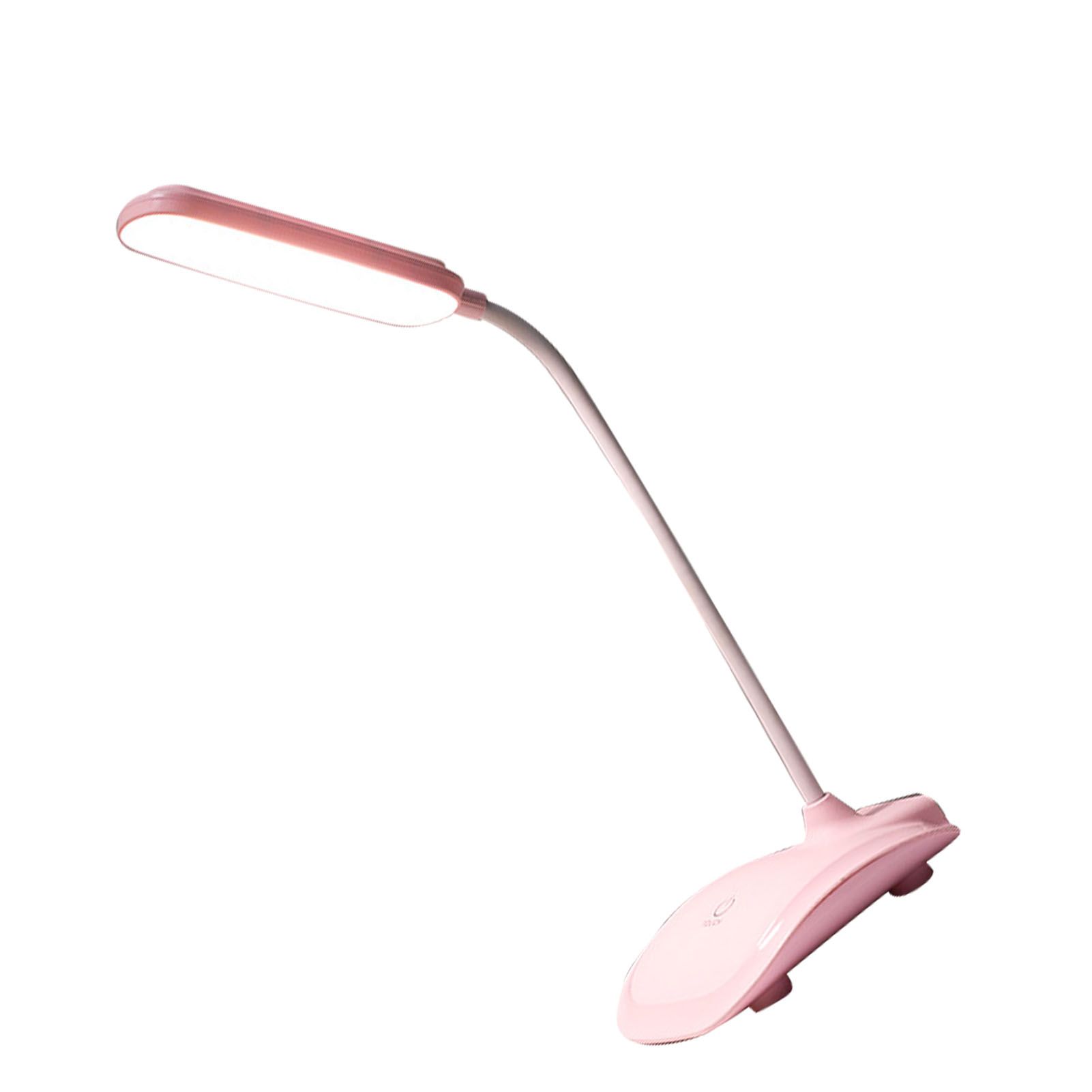 LED Desk Lamp Touch Control Three Level Color Temperature Stepless Dimming USB Charging Table Lamp Pink โ image 4