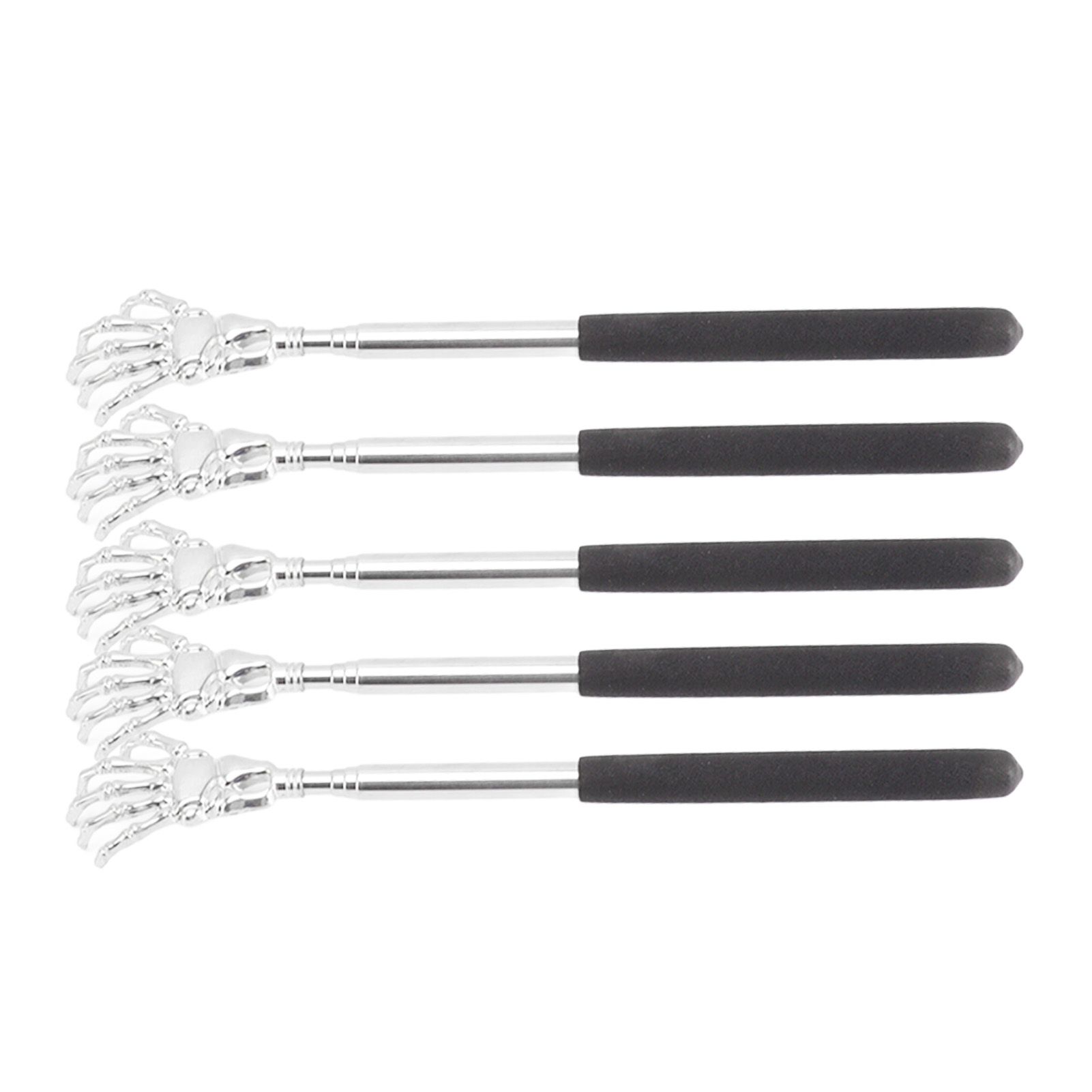 5Pcs Extendable Back Massager Stainless Steel Telescopic Portable Retractable Rear Back Scratcher โ image 2