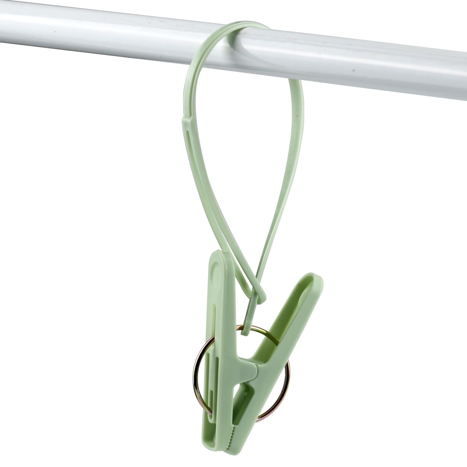 24 Pack Clothes Pins Clothes Peg Clip Pins with Plastic Rope for Clothesline Multicolor Drying Clothing Clips Hooks Clothes Hanger — image 4