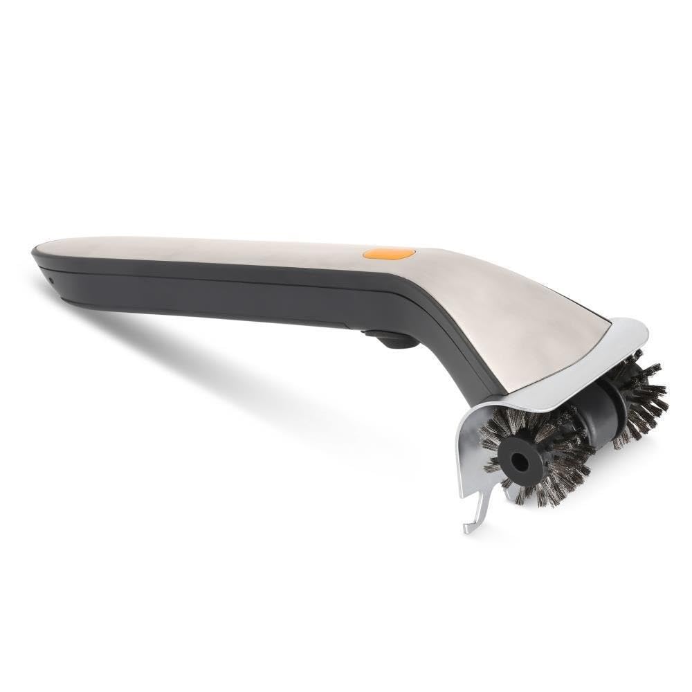 Electric Steam Grill Brush with Stainless Steel Bristles & 3000mAh Rechargeable Battery โ Powerful BBQ Cleaner for All Grills, Indoor and Outdoor Use (Grey)