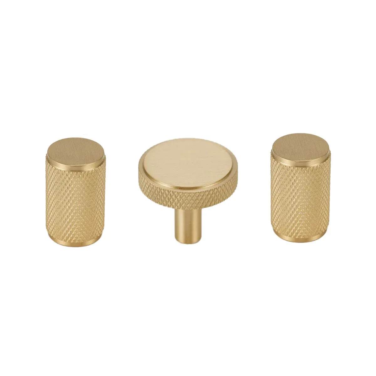 Brass Handle Modern Simple Knurled Copper Pull Closet Drawer Cabinet Door Handle - 20mm โ image 3