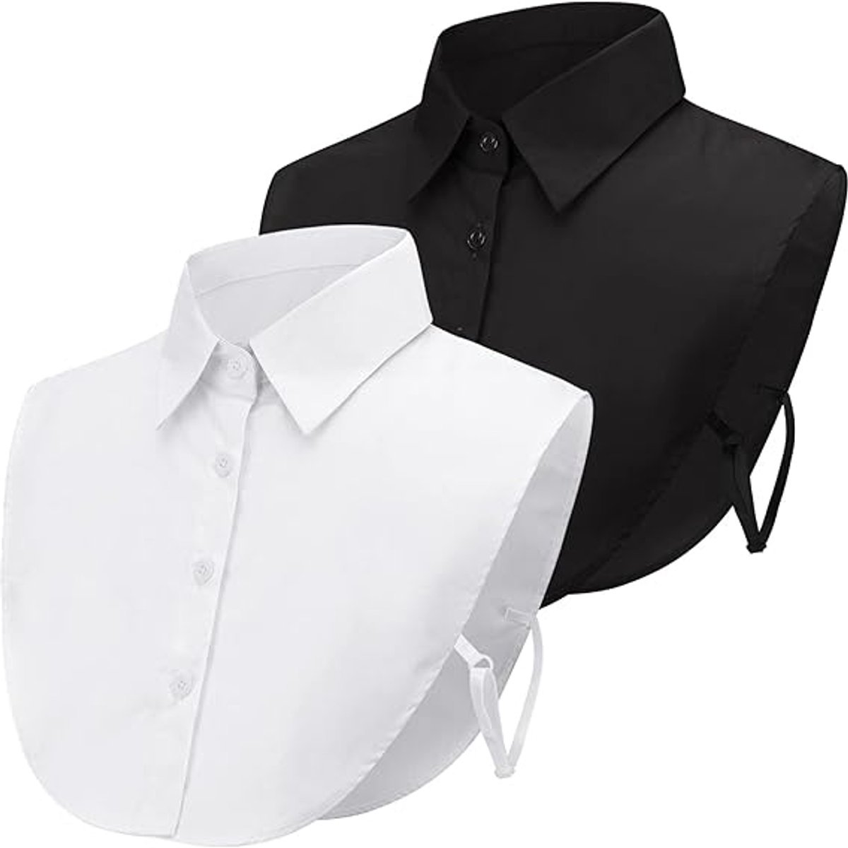 Set of 2 Women's Shirt Collars - Detachable Pointed Collar Basic - Collars for Women - Detachable Women's Collars to Wear Undergarments - Shirt Collar - Faux — image 3