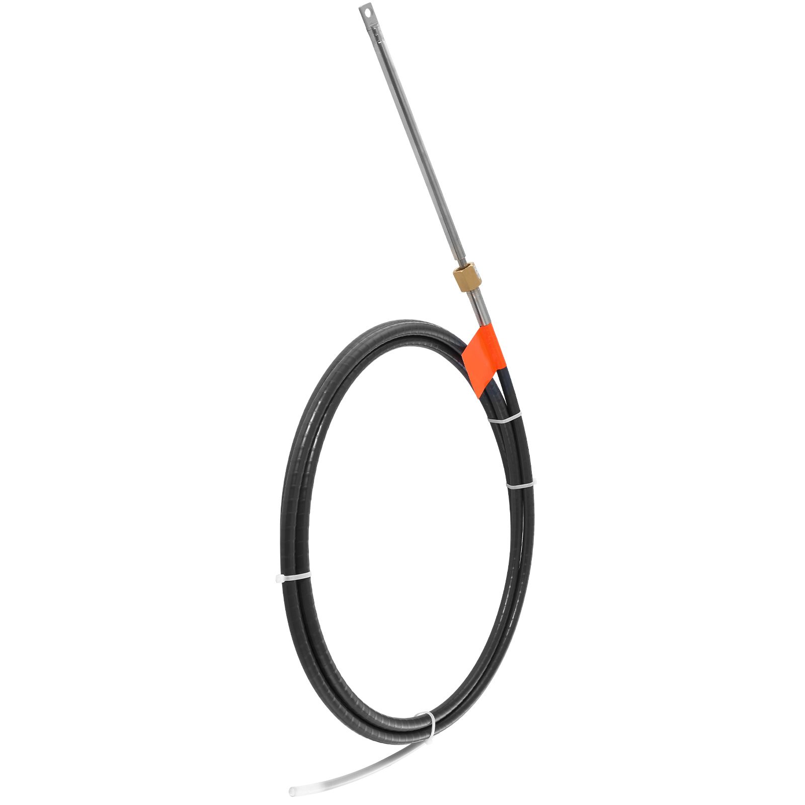 Boat Steering Cable, 17 Feet Outboard Marine Rotary Steering Cable, 1/2 Ton High Tensile Strength, Steel Steering Wheel Cable Compatible with Most