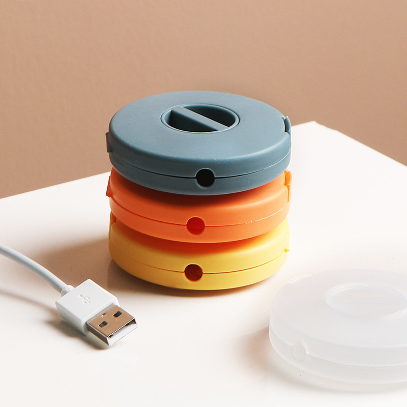 Set of 4 cable holders, empty, retractable, compact and versatile, for USB cables, charging cables and small accessories R โ image 3