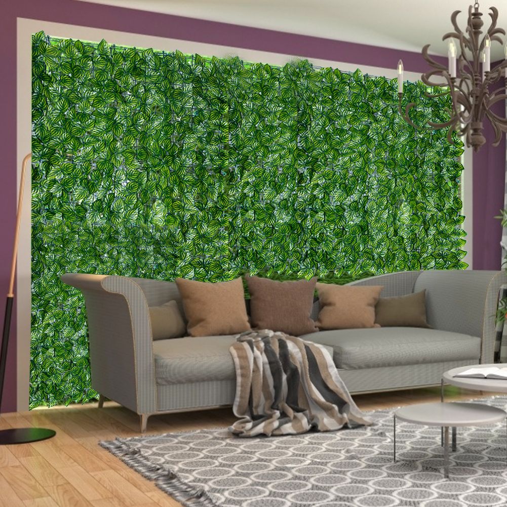 Artificial Leaf Screening Roll UV Fade Protected Hedging Wall Landscaping Garden Fence Balcony Screen for Indoor Outdoor Decor — image 6