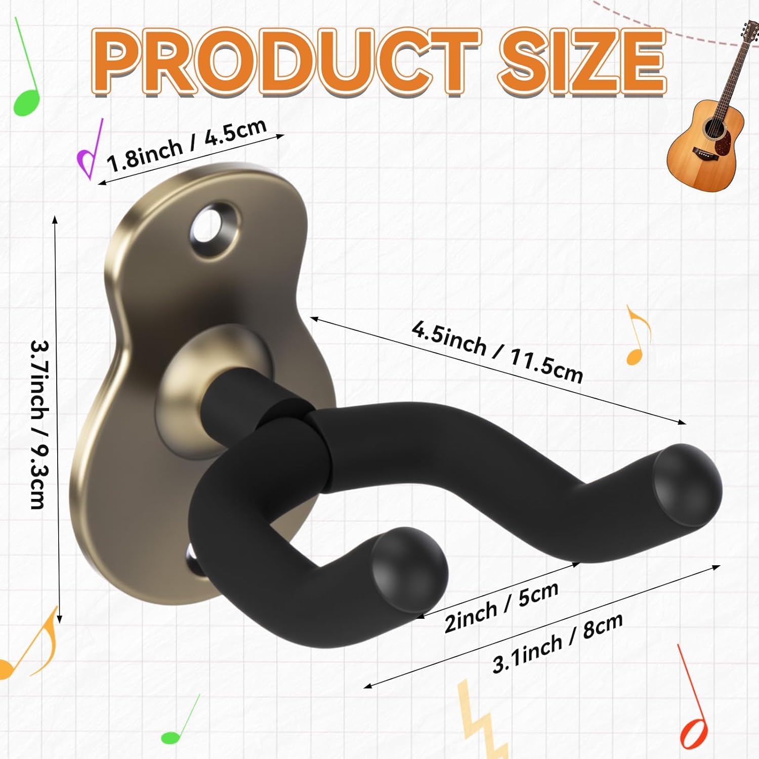 2 Pcs Crossbow Hanger for Wall Vertical Rack Wall Mount Metal Gun Holder Compound Bow Hanger Holder Displays Rack Shotgun Hooks Rifle Storage Securely Holds โ image 2