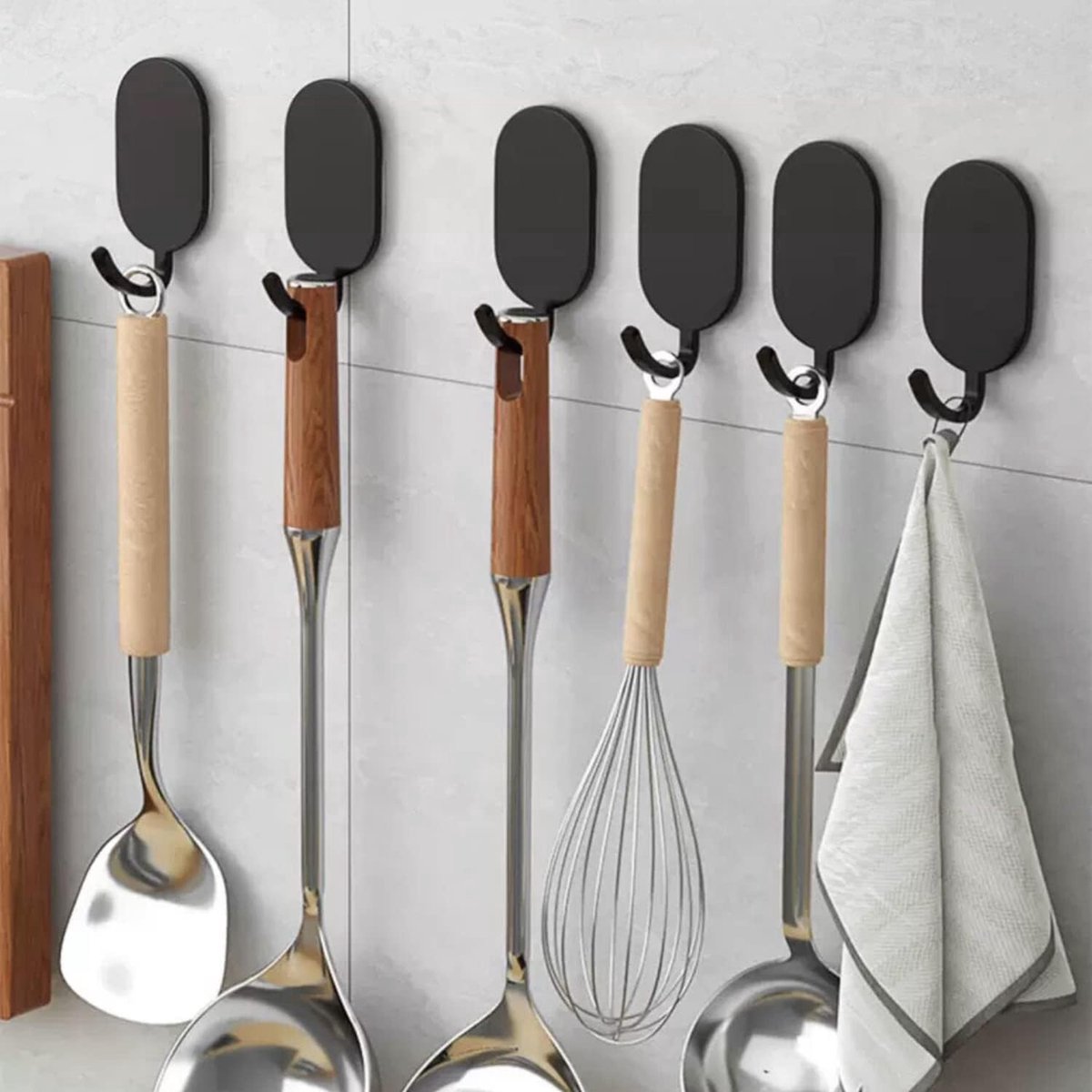 10 Self-Adhesive Hanging Hooks - Stainless Steel - Towel Hooks - Thicker - Wall Hooks - Stick-on Hooks - Towel Hooks - Multifunctional Hook - Clothes — image 3