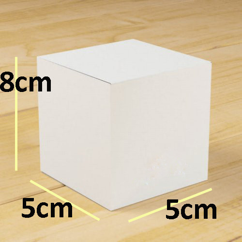 10 Pack of White 5x5x8cm Square Cube Card Gift Box - Folding Packaging Small rectangle/square Boxes for Wedding Jewelry Gift Party Favor Model Candy — image 2