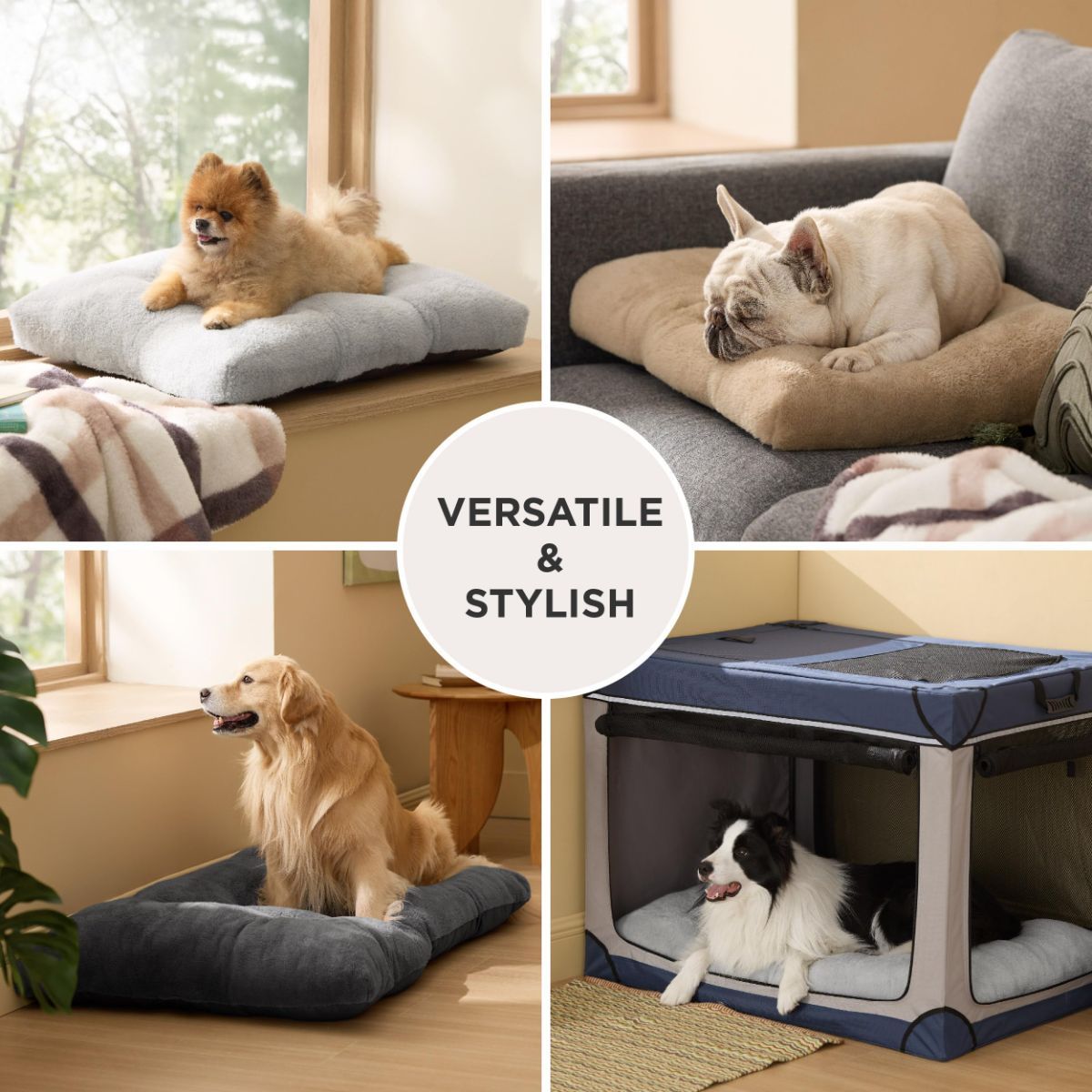 Washable Dog Bed for Crate, Giant Comfort Fluffy Plush Pet Pillow Bed Kennel Pad with Non-Slip Bottom, Machine Washable Pet Sleeping Mat for Jumbo - Brown โ image 6