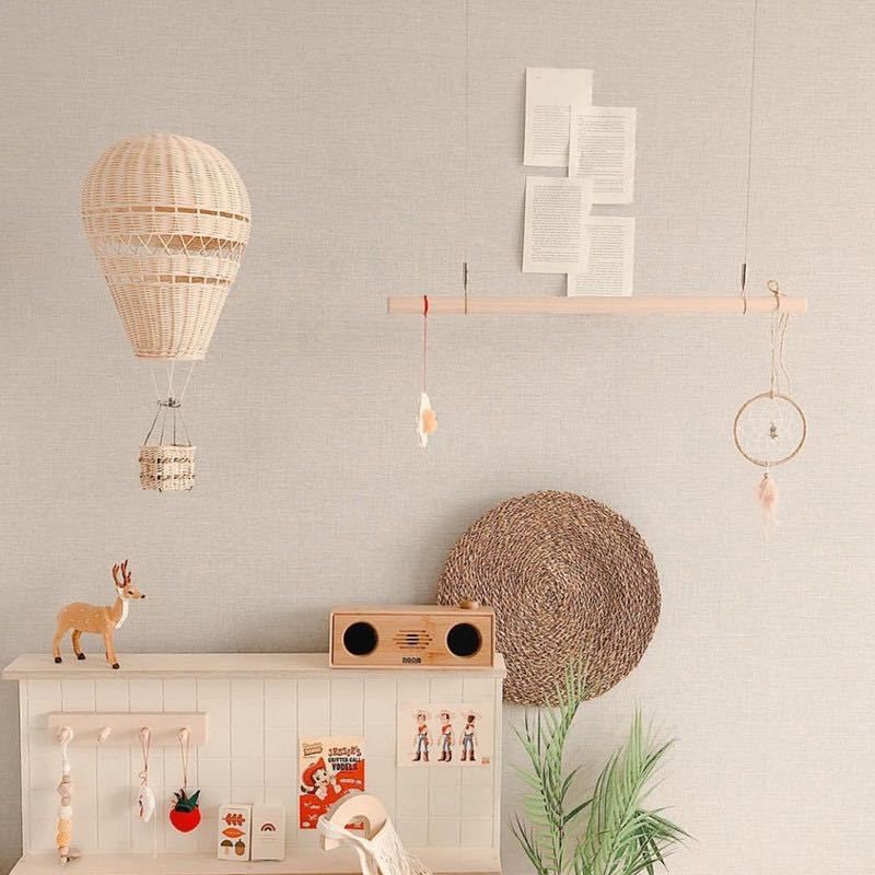 Handwoven Rattan Balloon Model Ornament Photo Props for Baby Room Decor Hanging Versatile DIY Party Decoration — image 4