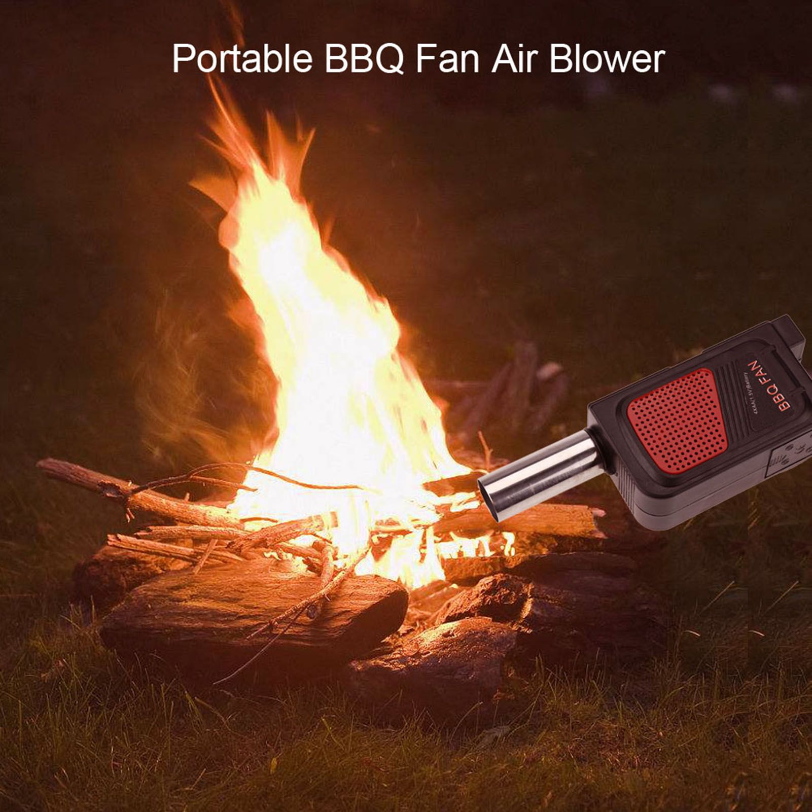Portable Electric BBQ Fan Air Blower for Outdoor Camping Picnic Grill Barbecue Cooking Tool — image 3