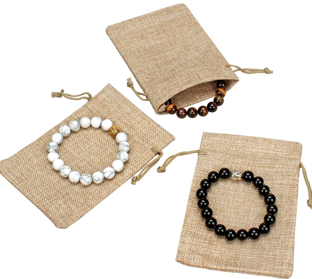 Lot of 24 3.5x5 Inch Burlap Gift Bags with Drawstring Linen Jewelry Pouches Burlap Sacks for Wedding Favors Party Gifts โ image 2