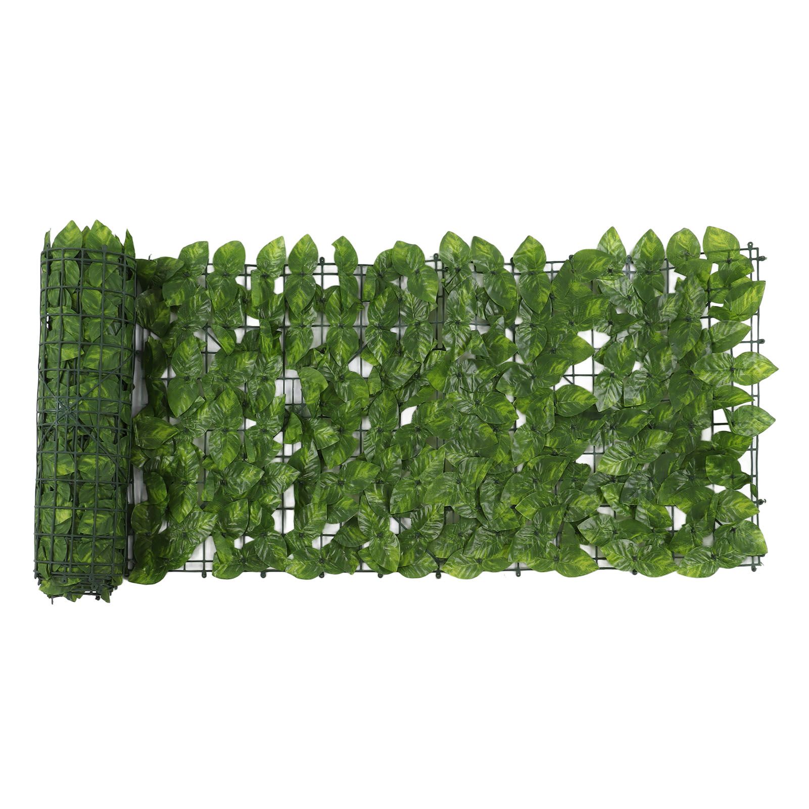 Faux Leaf Hedge Simulation Prevent Leaves Falling Off Decorative Artificial Fence Screen for Balcony Courtyard Color Printed Apple 0.5 × 3 Meters — image 2