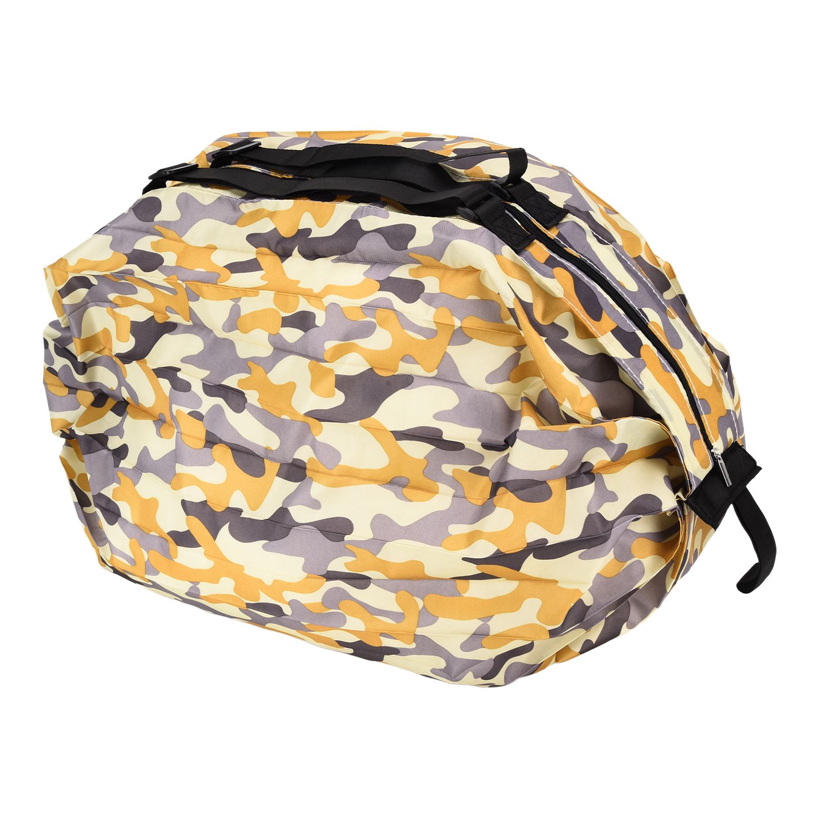 High Capacity Storage Bag Travel Single Shoulder Waterproof Shopping Bag Portable Folding Storage BagYellow Camouflage โ image 3